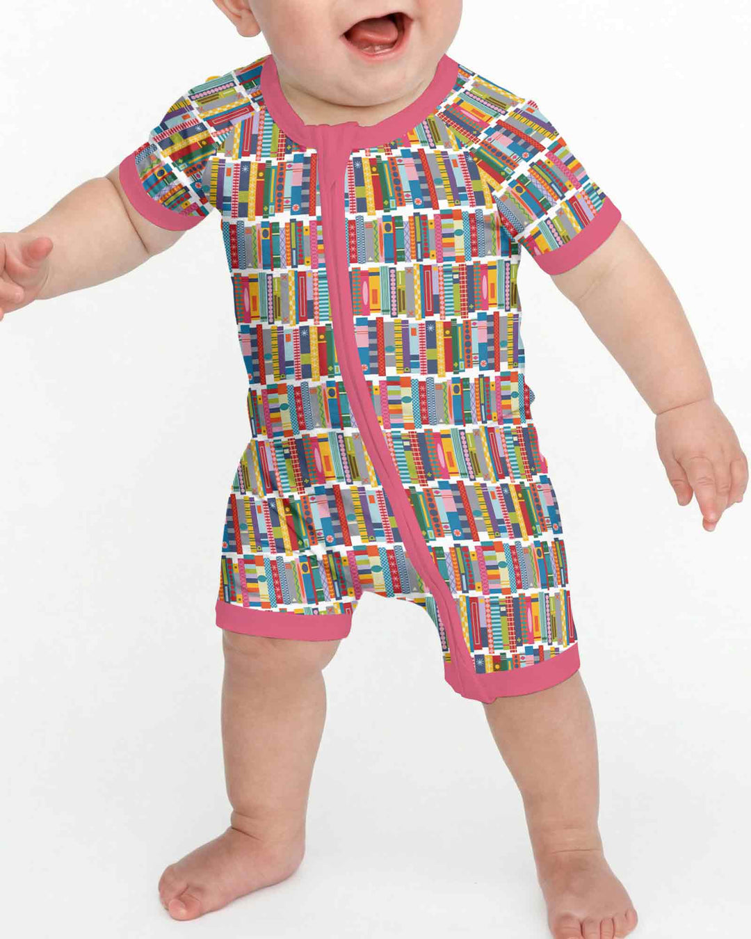 Rainbow Bookshelf Bamboo Shorty Zippy