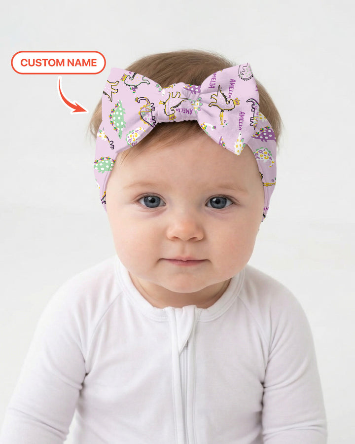 Rosa Luxuriöses Stirnband mit Schleife