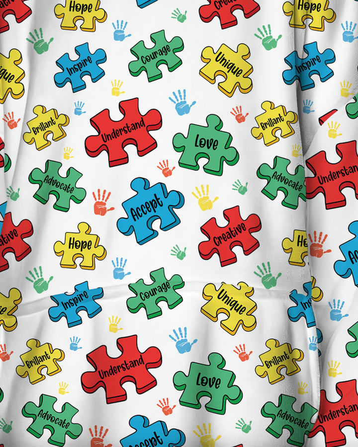 Puzzle You Are Wearable Blanket Hoodie
