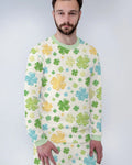 Shamrocks Print St. Patrick's Day Bamboo Men's Pajama Set