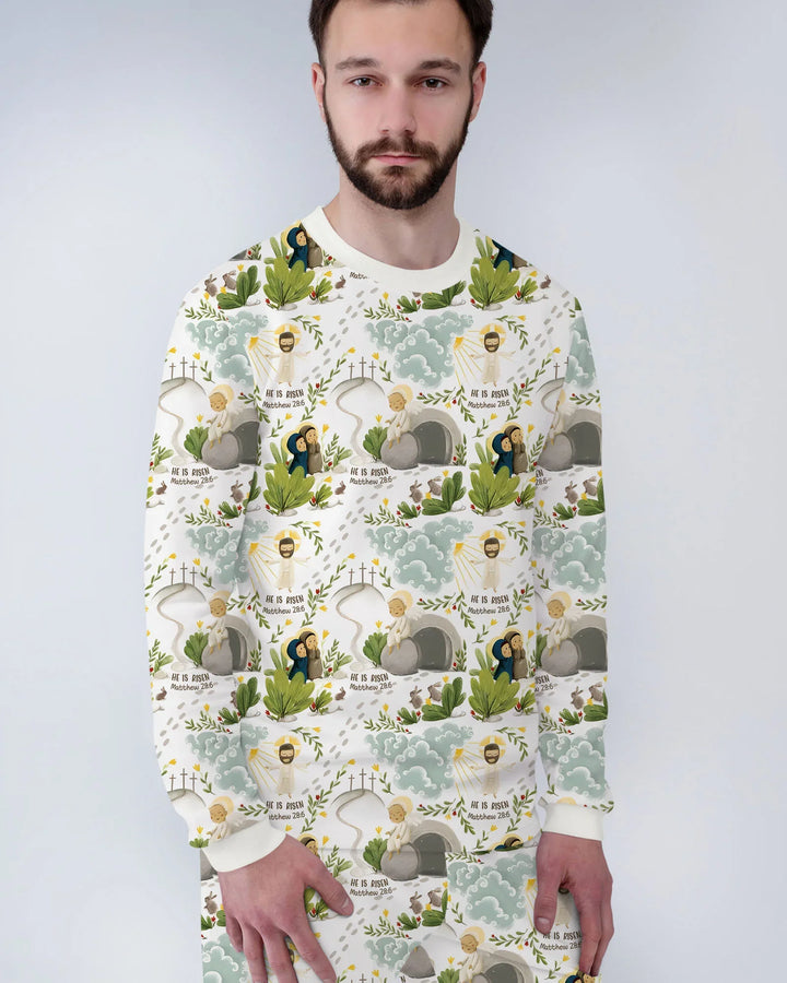 He Is Risen Men's Pajama Set