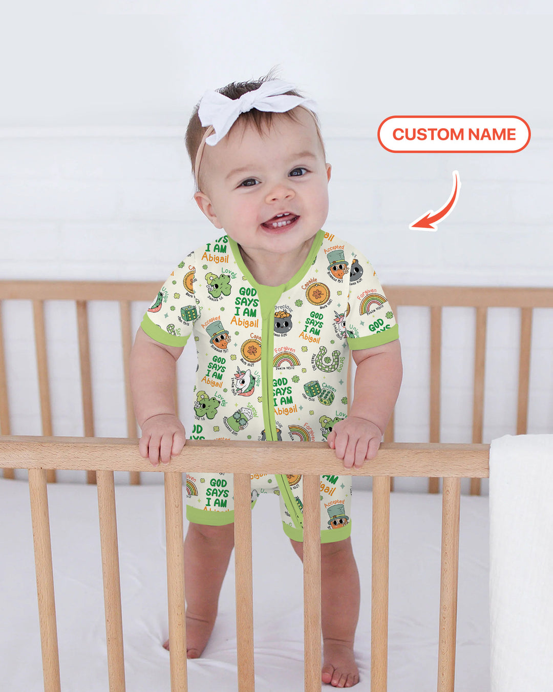 Personalized God Says I Am St. Patrick's Day Family Matching Shorty Zippy