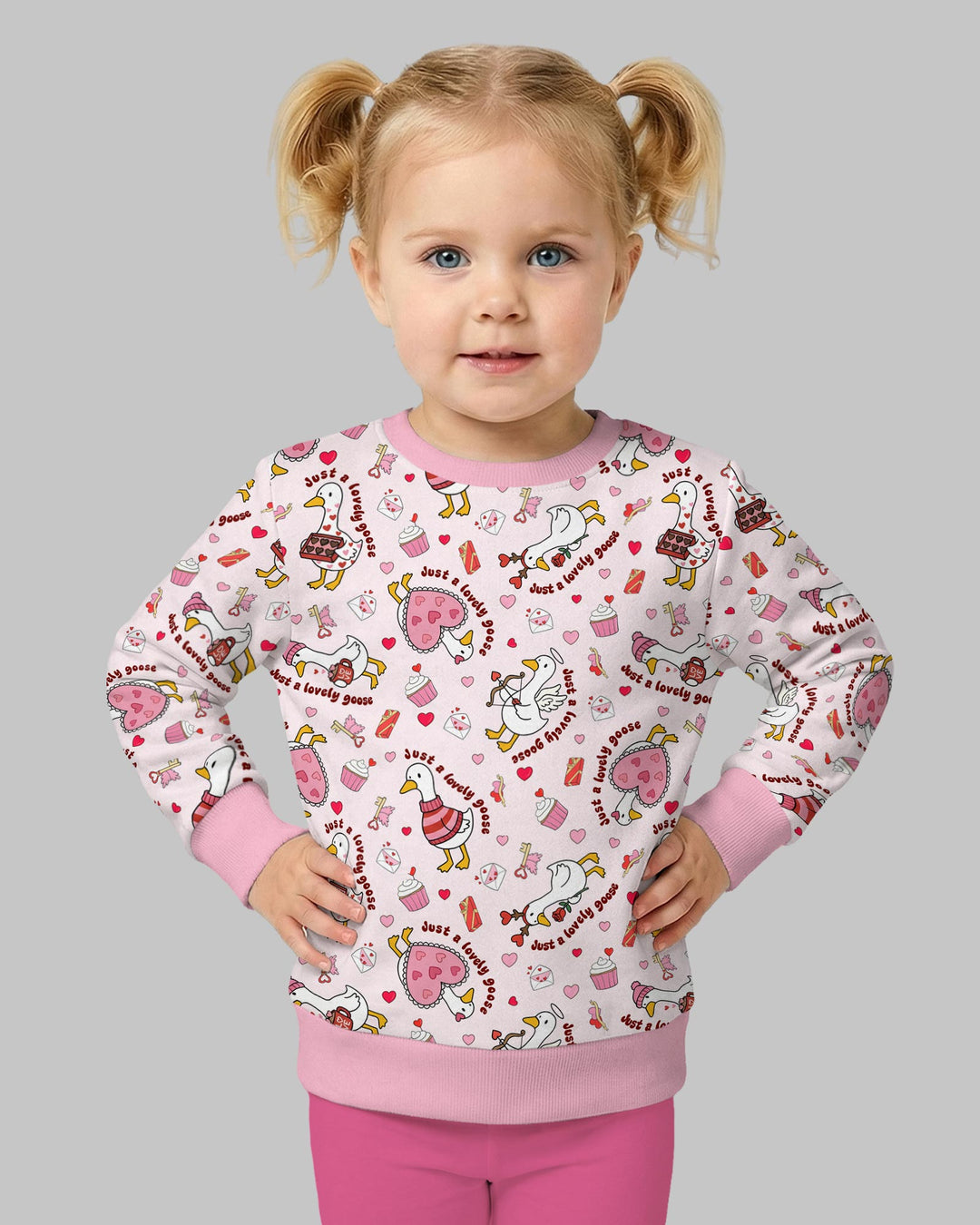 Valentine Silly Goose Crewneck Sweatshirt
