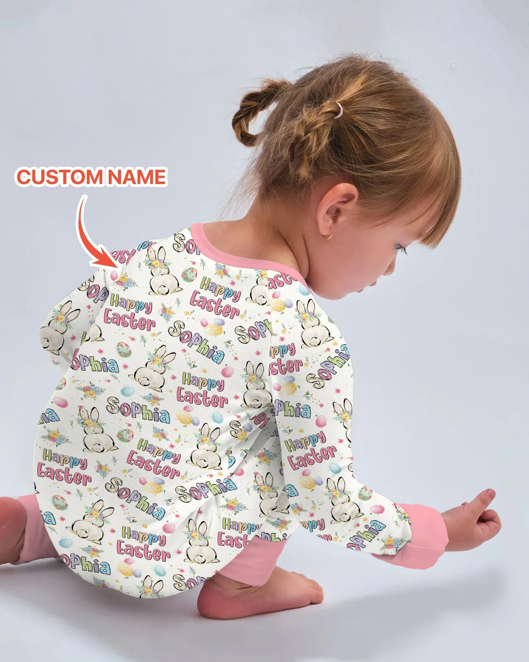 Personalized Happy Easter Bunny Convertible Zippy