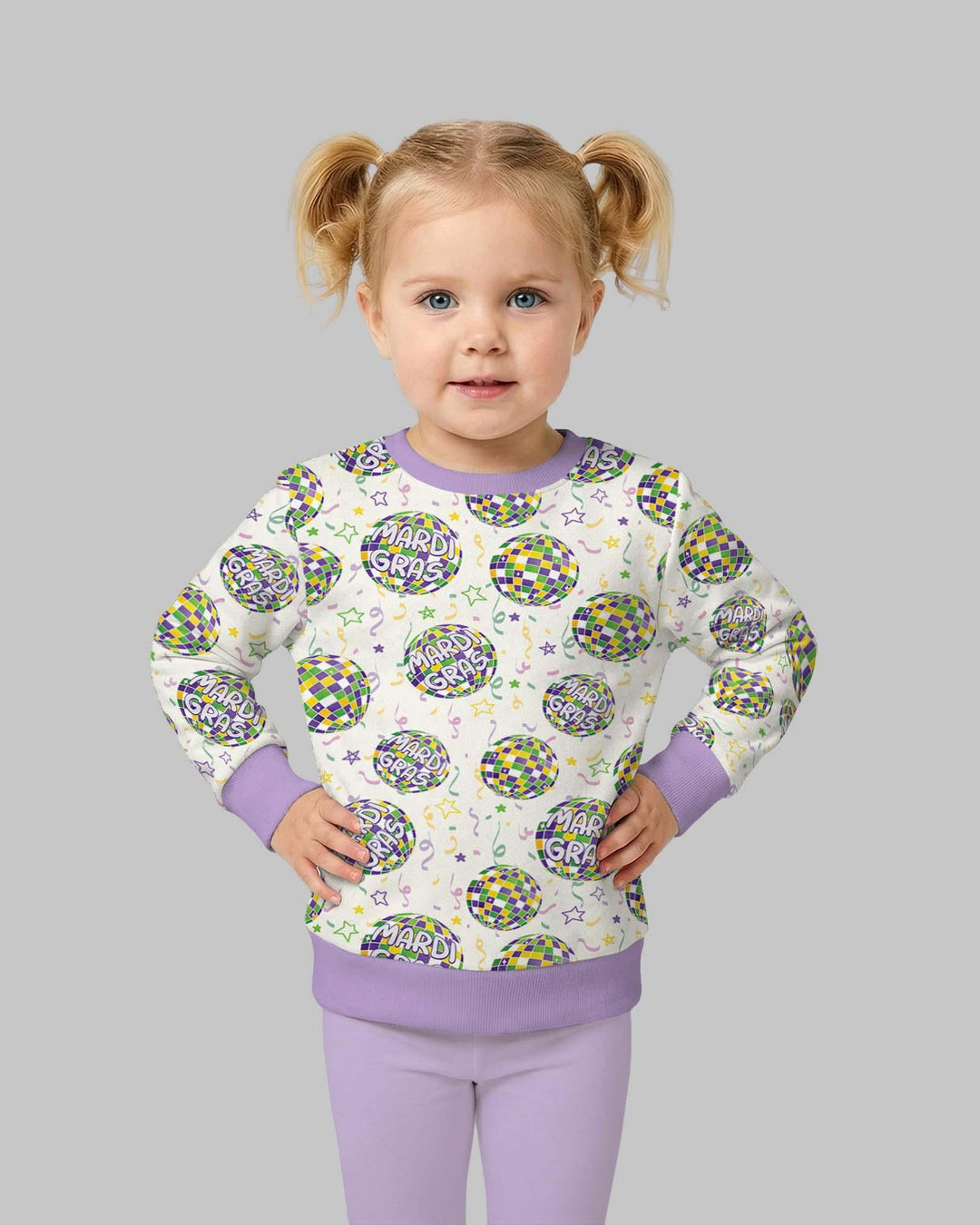Mardi Gras Disco Ball  Crewneck Sweatshirt