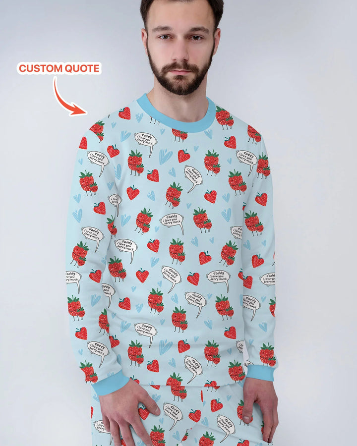 I love you berry much Men's Pajama Set