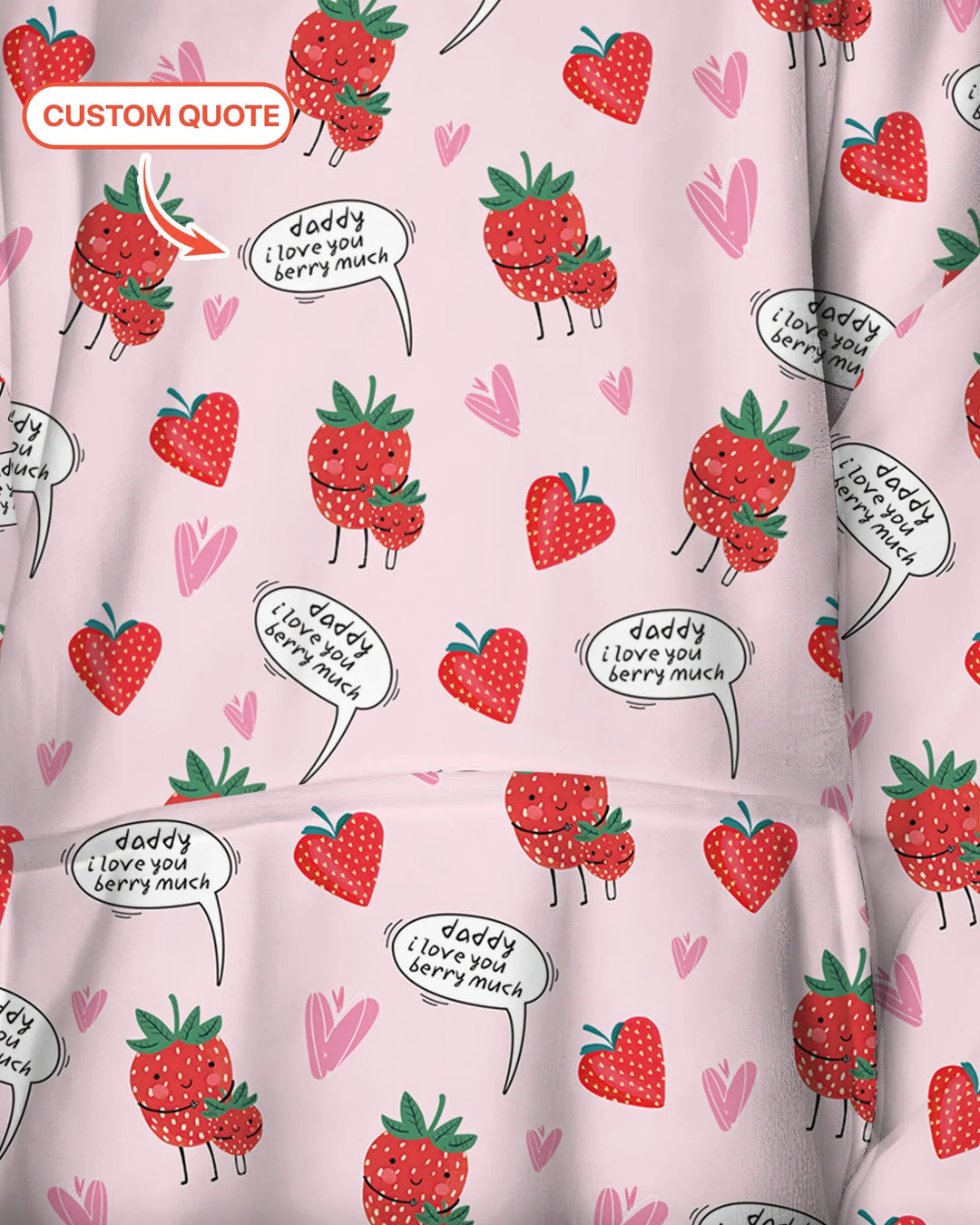 I love you berry much Blanket Hoodie