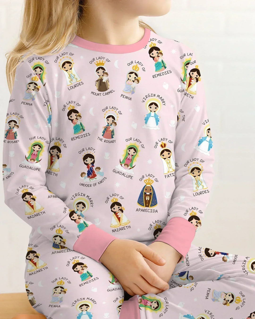 Little Marian Blessings Two Piece Long Sleeve Pajama Set