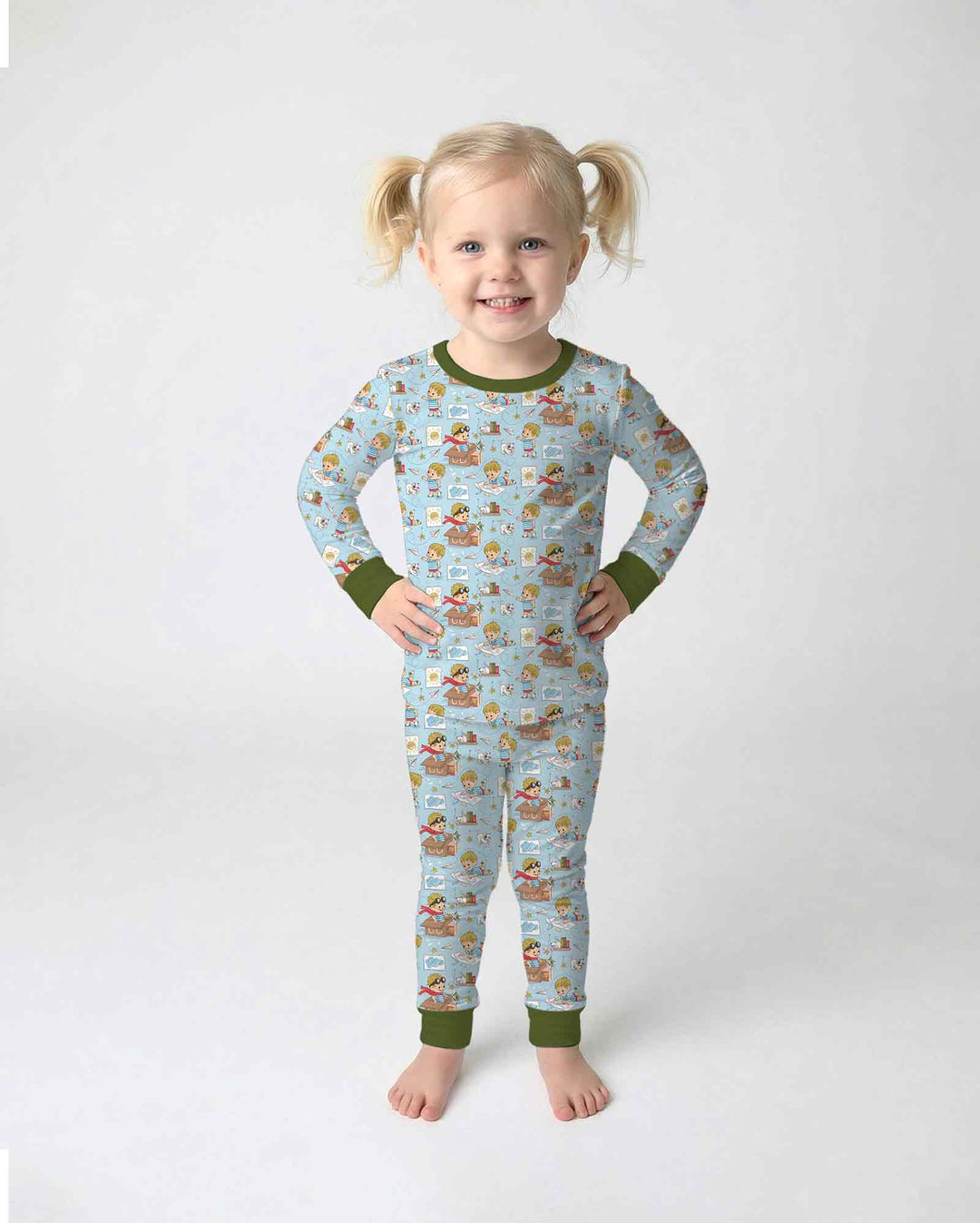 Tiny Explorer Tales Bamboo Two Piece Long Sleeve Pajama Set