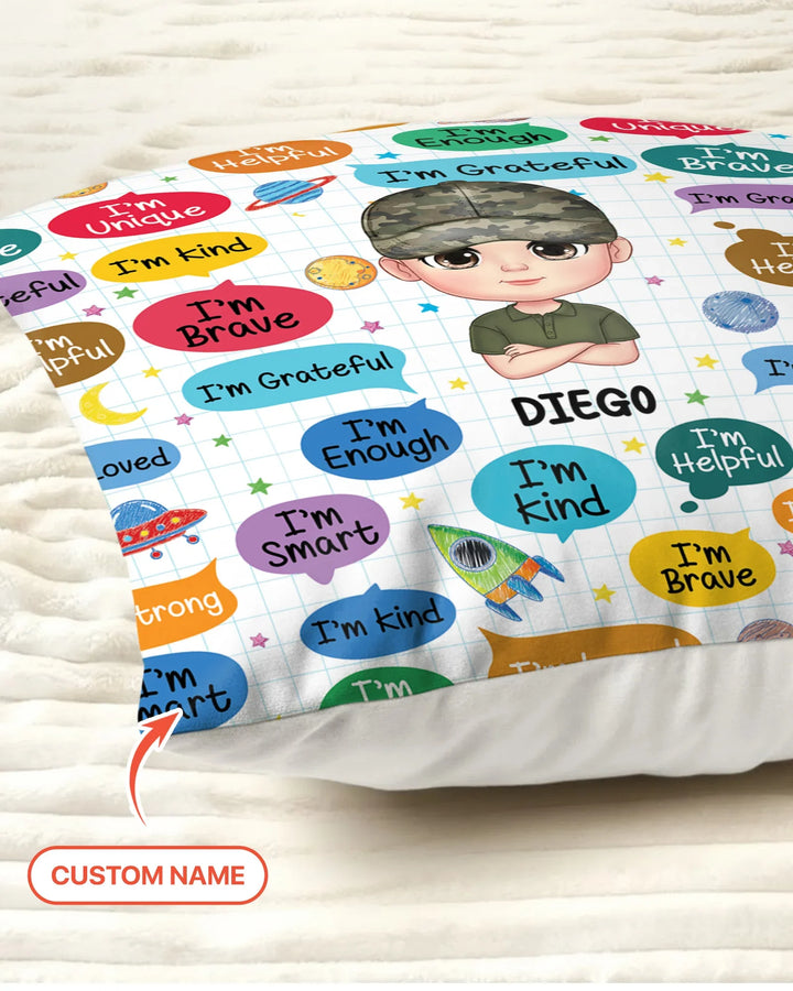 Personalized I'm Kind I'm Brave Pillow Case