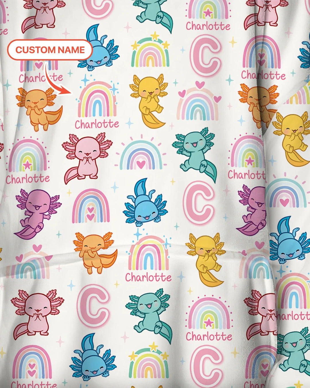 Axololt Custom Name Blanket Hoodie