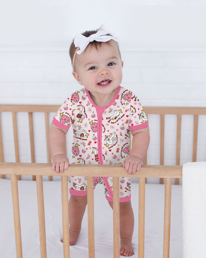 Valentine Silly Goose Shorty Zippy