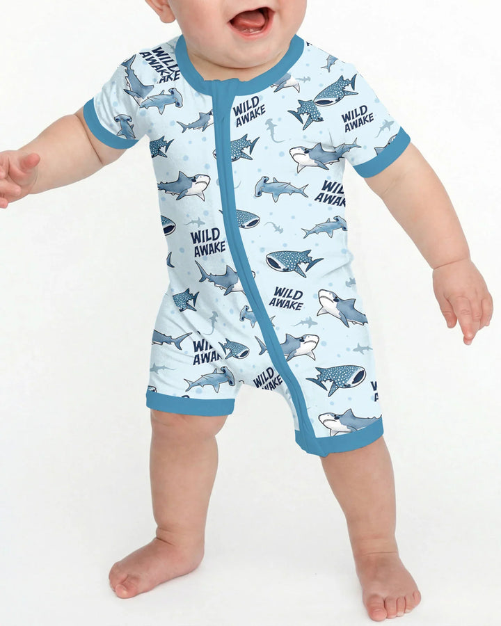 Wide Awake Matching Daddy & Me Shorty Zippy