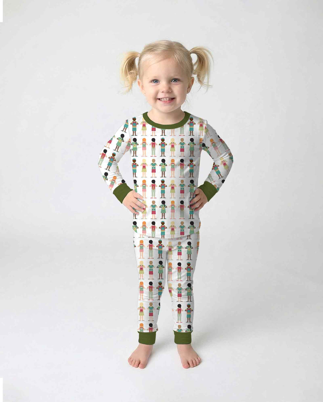 Conjunto de pijama de dos piezas de bambú con mangas largas, plantilla PERSONALIZADA