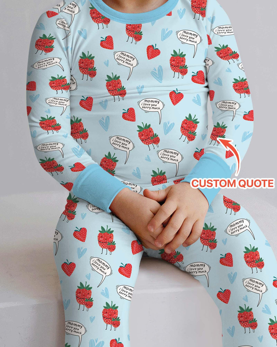 I love you berry much Two Piece Long Sleeve Pajama Set