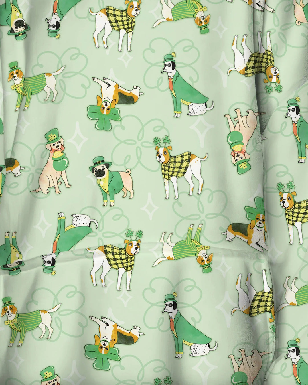 St. Patrick's Day Puppies Wearable Blanket Hoodie