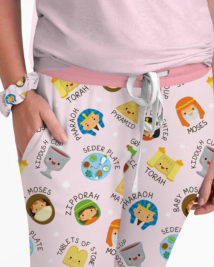 Cute Passover Characters Women Pajama Set