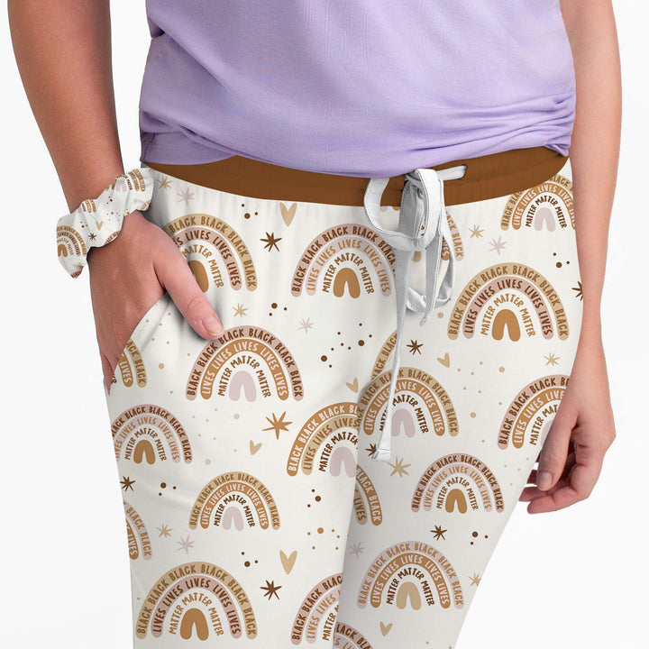 Back Lives Matter Rainbow Women Pajama Set