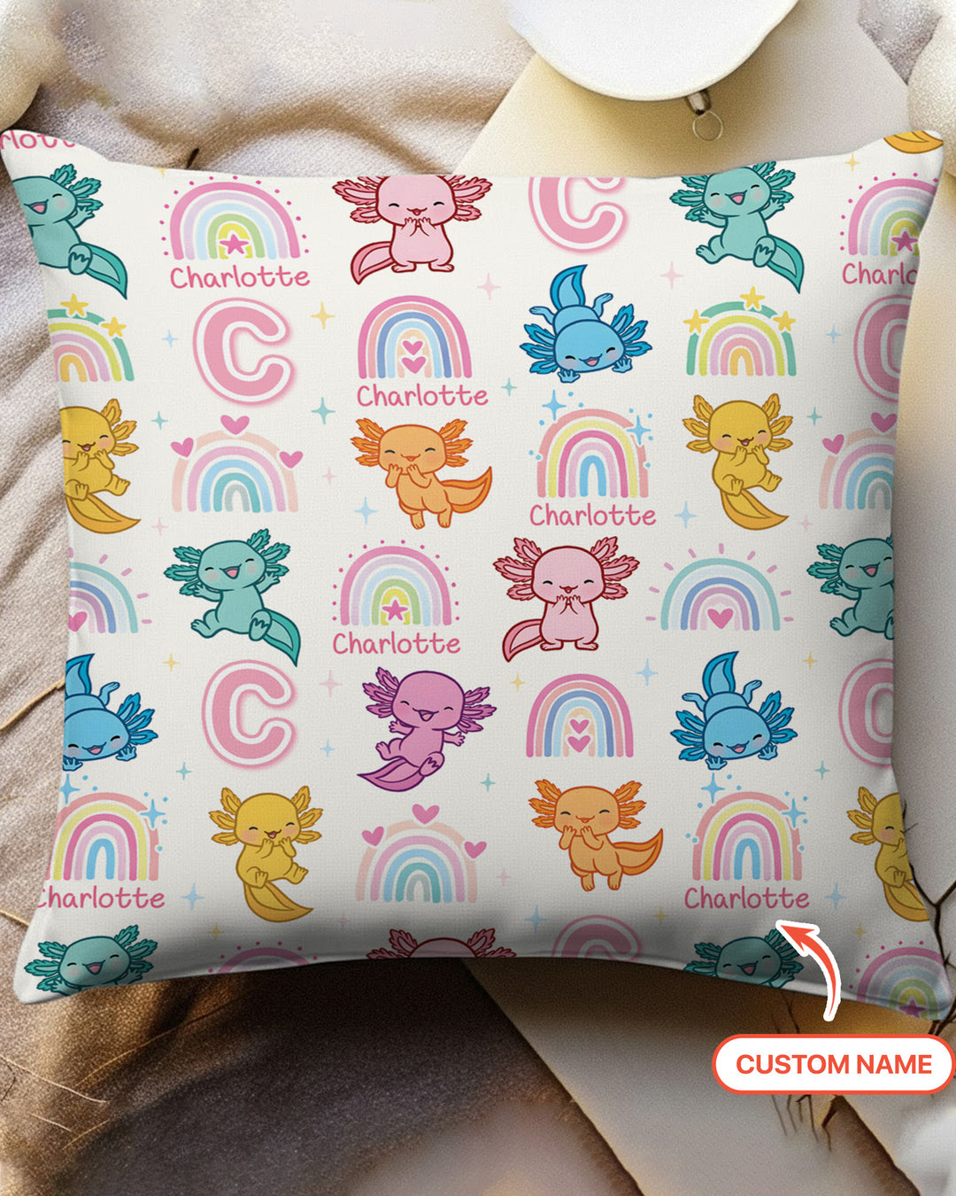 Axololt Custom Name Pillow Case