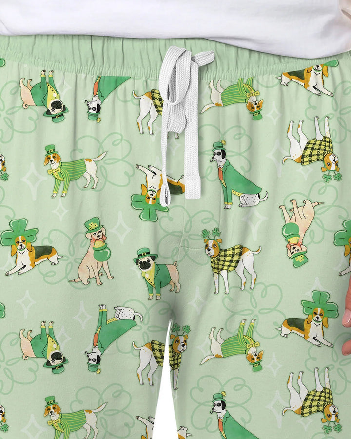 St. Patrick's Day Puppies Men's Pajama Set