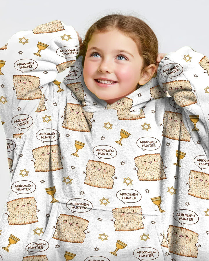 Afikomen Hunter Wearable Bamboo Blanket Hoodie