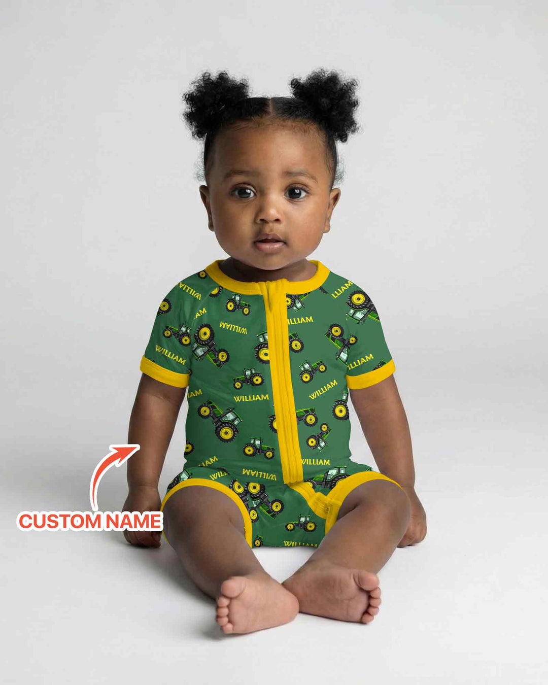 Plantilla PERSONALIZADA de Bambú Pijama Corto con Cremallera