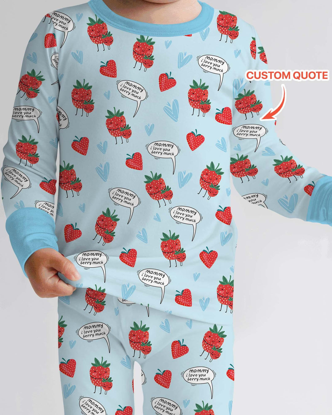 I love you berry much Two Piece Long Sleeve Pajama Set