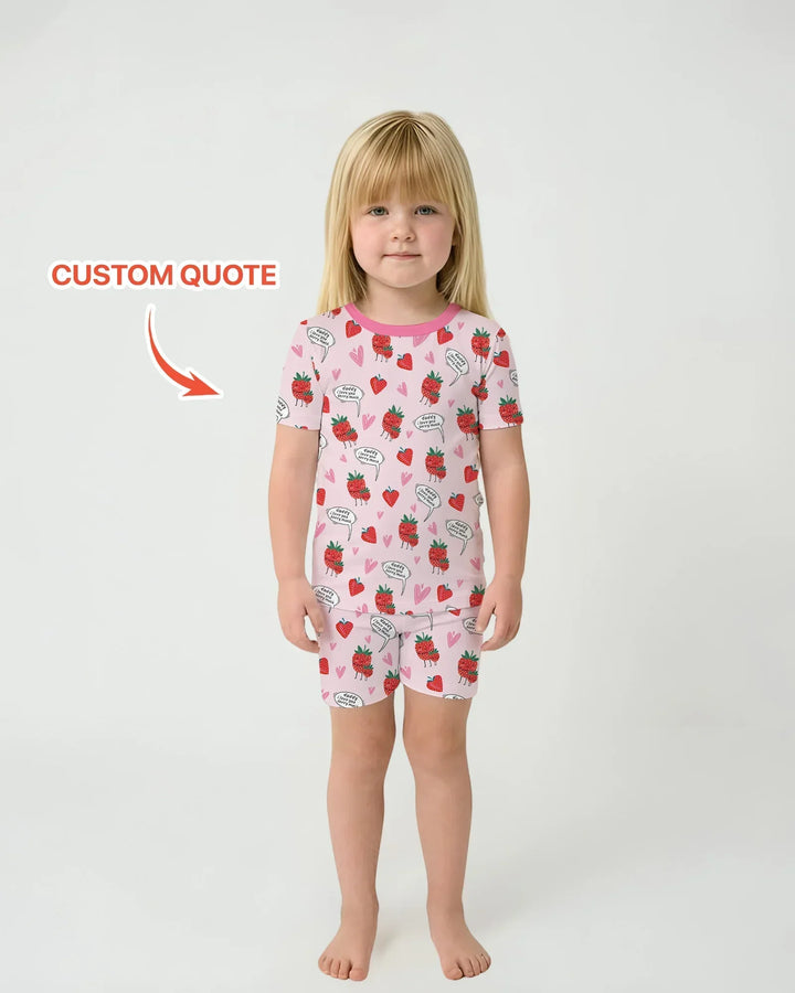 I love you berry much Bamboo Two Piece Short Sleeve Shorts Pajama Set