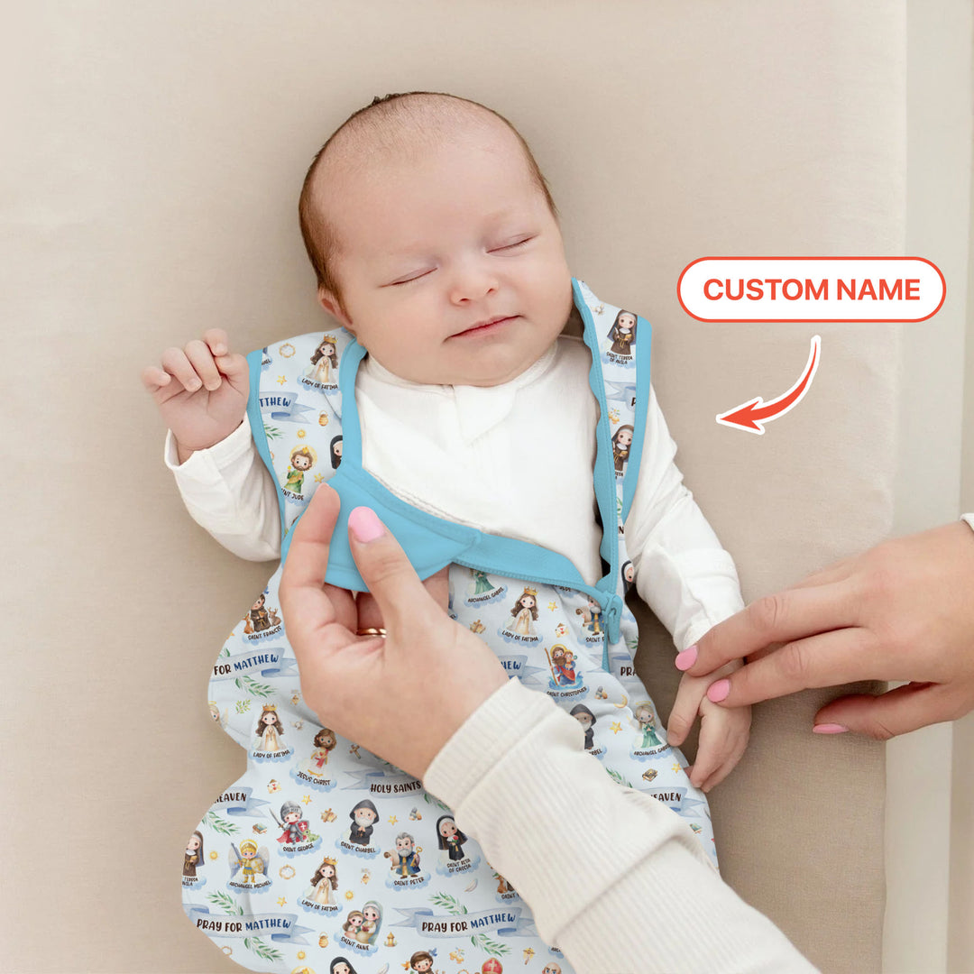 Holy Saints of Heaven Custom Name Sleep Bag