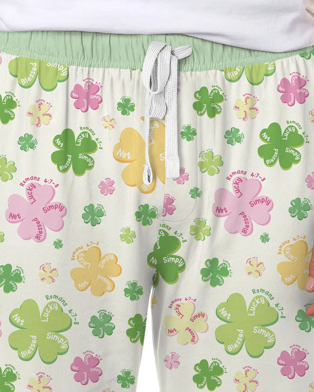 Shamrocks Print St. Patrick's Day Men's Pajama Set