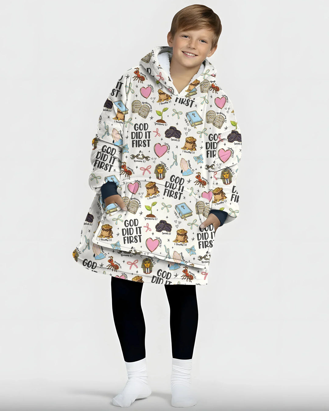 God Did It First Wearable Blanket Hoodie
