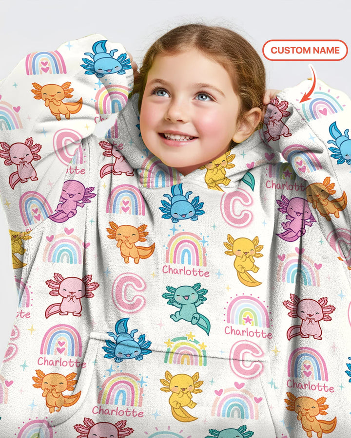 Axololt Custom Name Blanket Hoodie