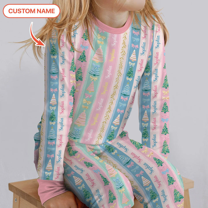 Zweiteiliges Langarm-Pyjama-Set mit Sommerfrüchten