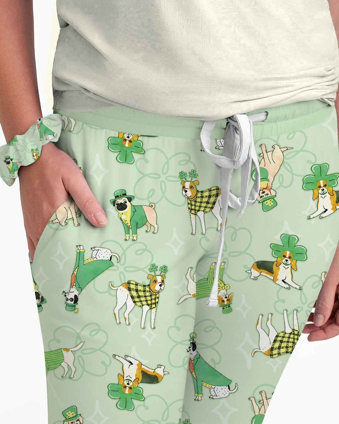 St. Patrick's Day Puppies Women Pajama Set