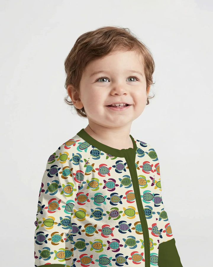 Happy Turtle Parade Bamboo Convertible Zippy