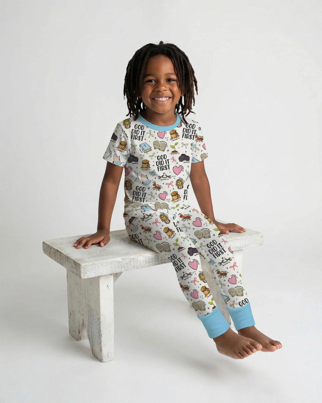 God Did It First Two Piece Short Sleeve Pajama Set