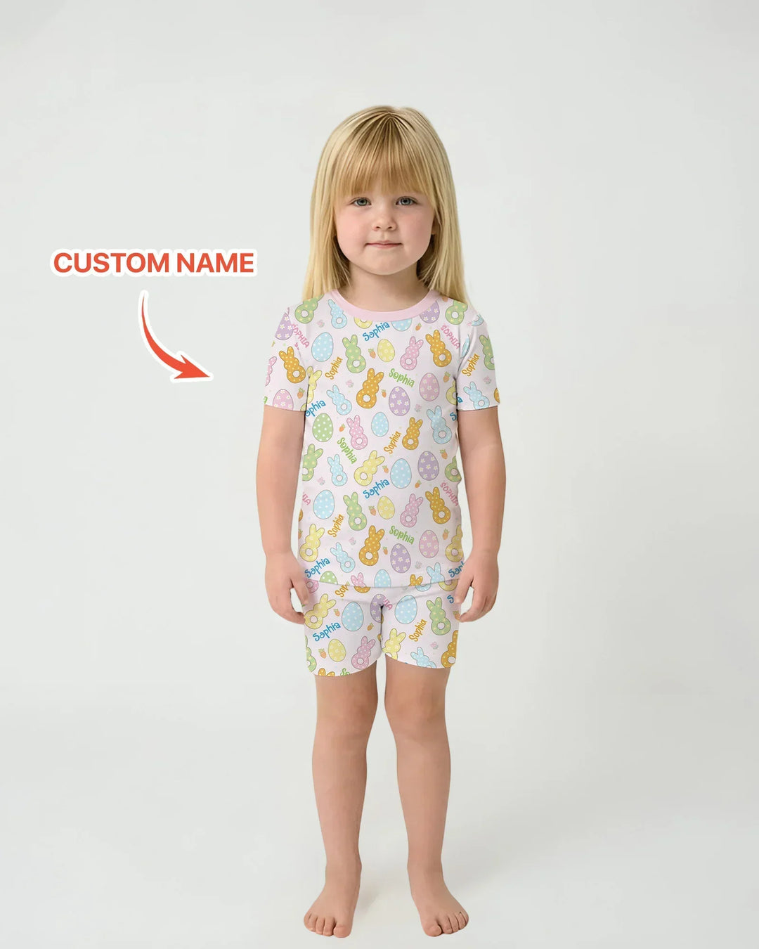 Zweiteiliges Pyjama-Set mit kurzen Ärmeln und Shorts im Sommer-Design