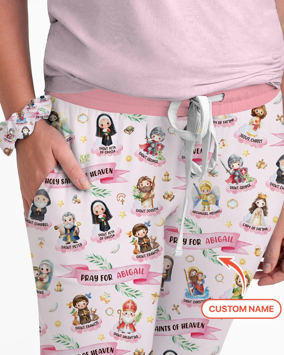Heilige des Himmels Pyjama-Set aus Bambus für Damen mit Wunschnamen