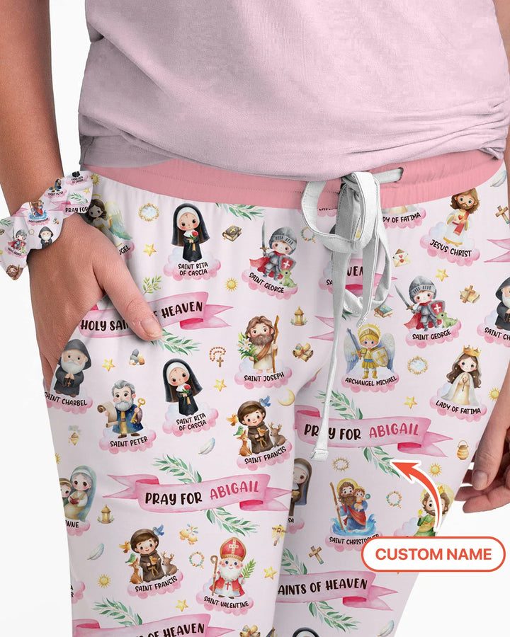 Heilige des Himmels Pyjama-Set aus Bambus für Damen mit Wunschnamen