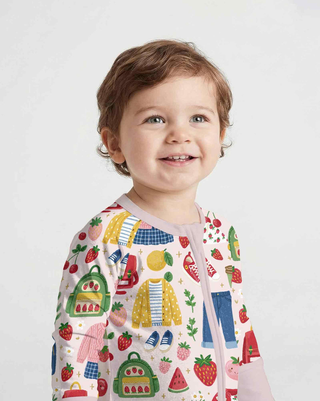 Strawberry School Style Bamboo Convertible Zippy