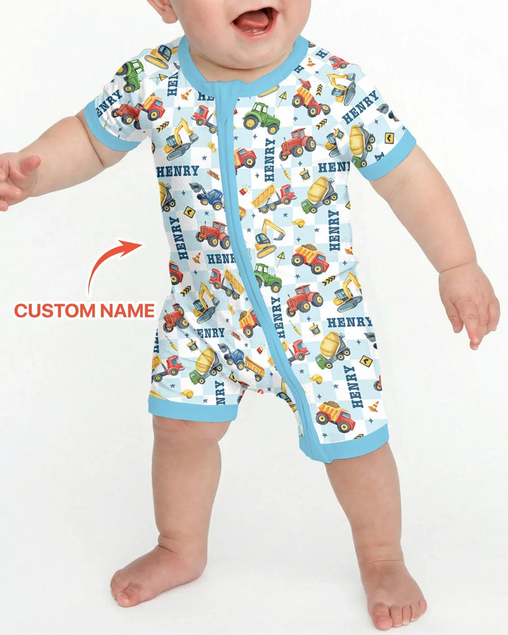 Under Construction Custom Name Bamboo Shorty Zippy