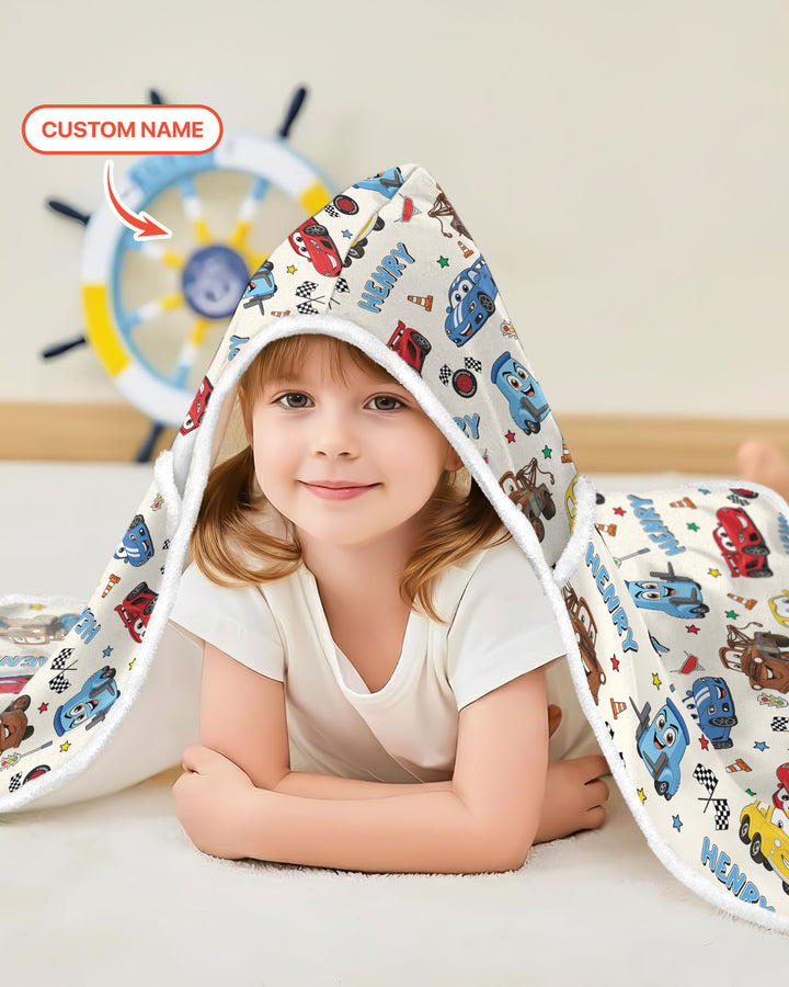 Car Movie Bamboo Wearable Hooded Blanket