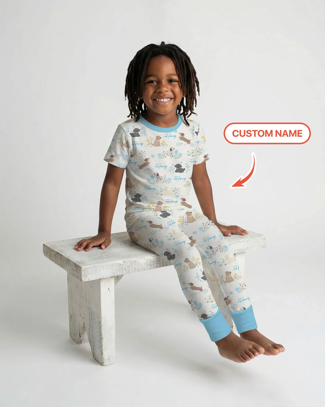 Zweiteiliges, kurzärmliges Pyjama-Set mit Marienkäfern