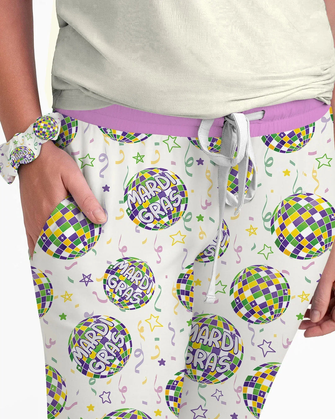 Mardi Gras Disco Ball Women Pajama Set