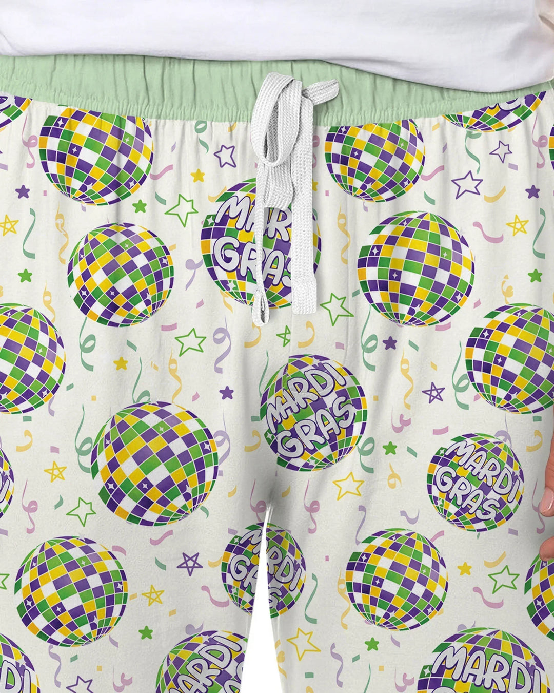 Mardi Gras Disco Ball Men's Pajama Set