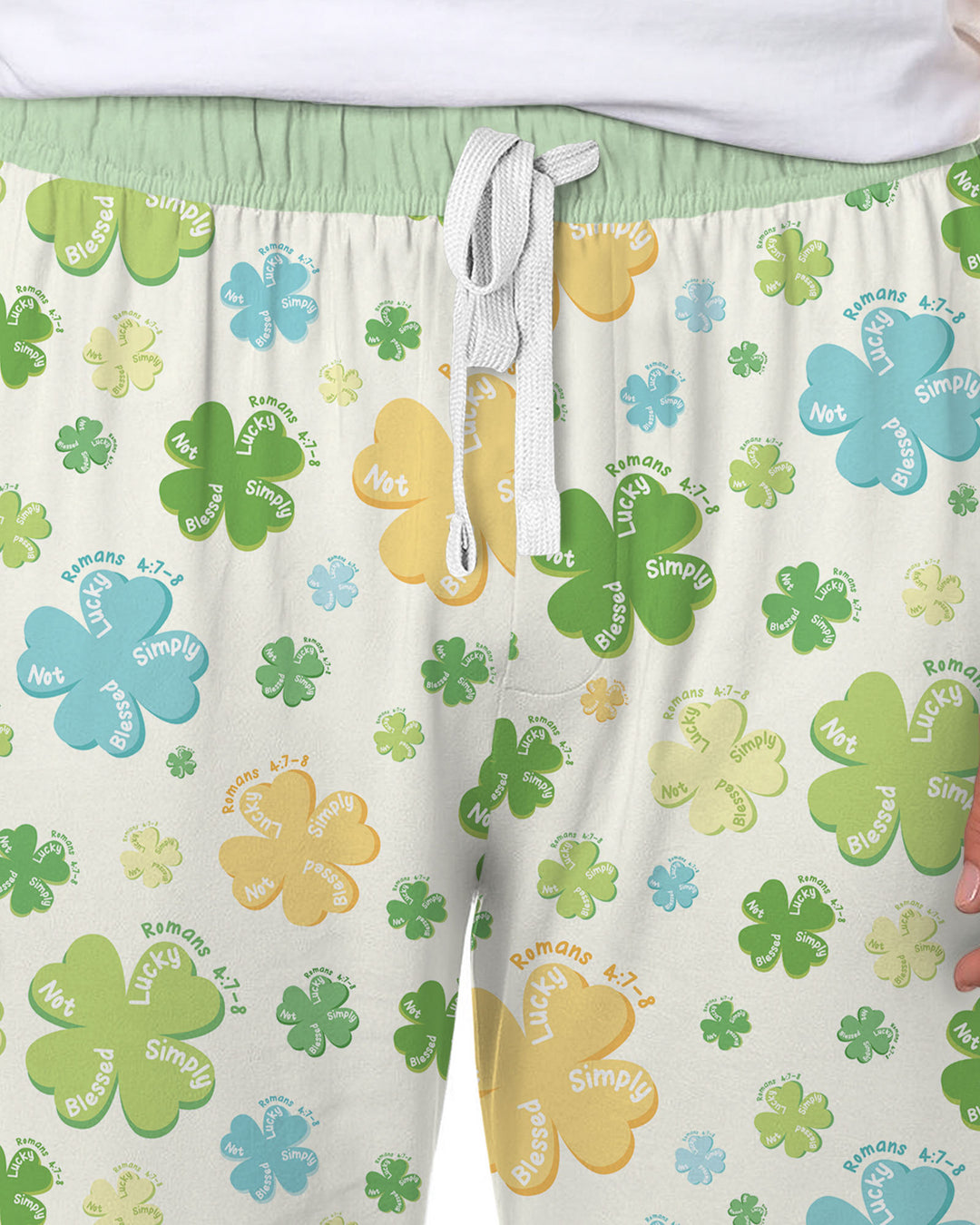Shamrocks Print St. Patrick's Day Men's Pajama Set