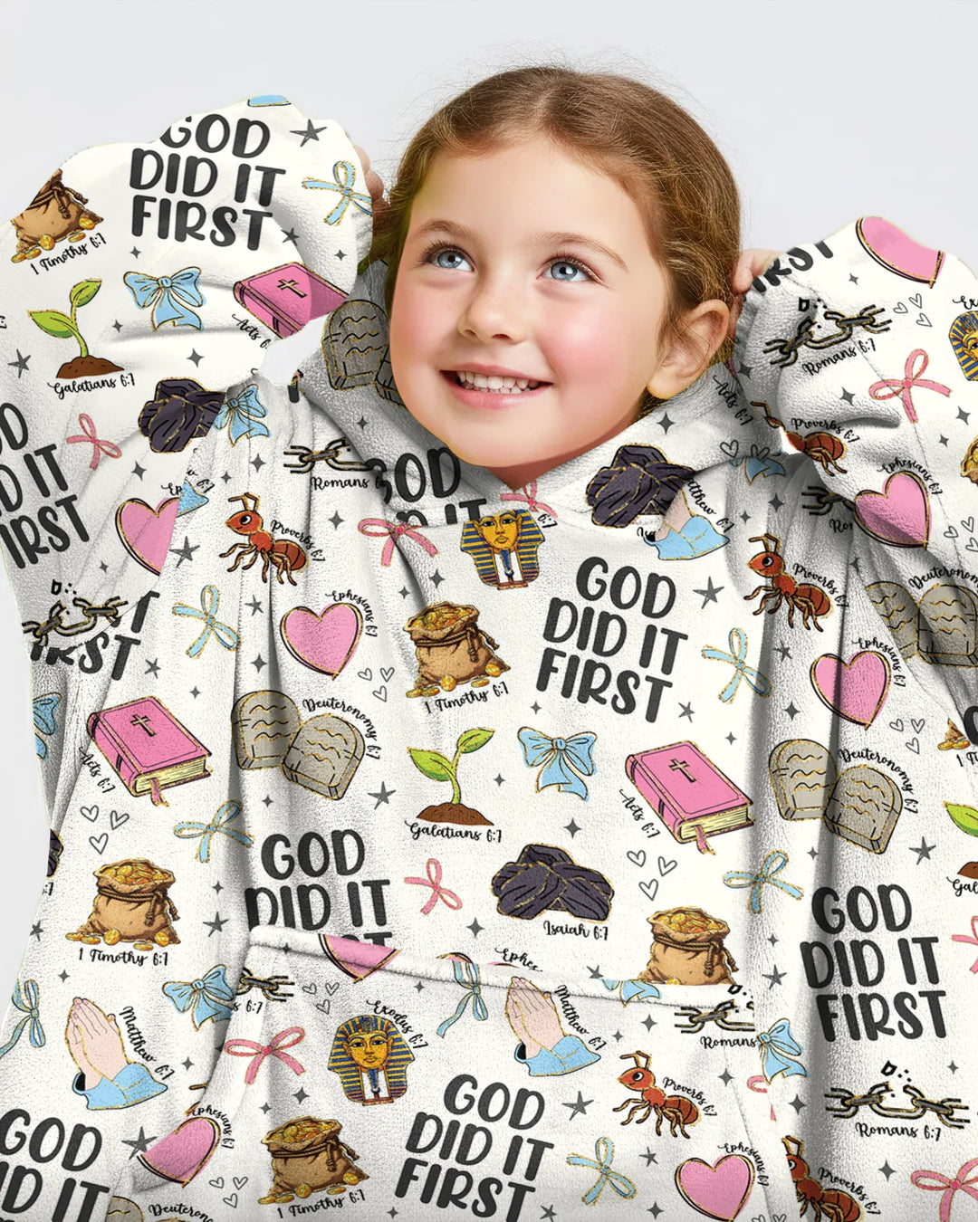God Did It First Wearable Blanket Hoodie