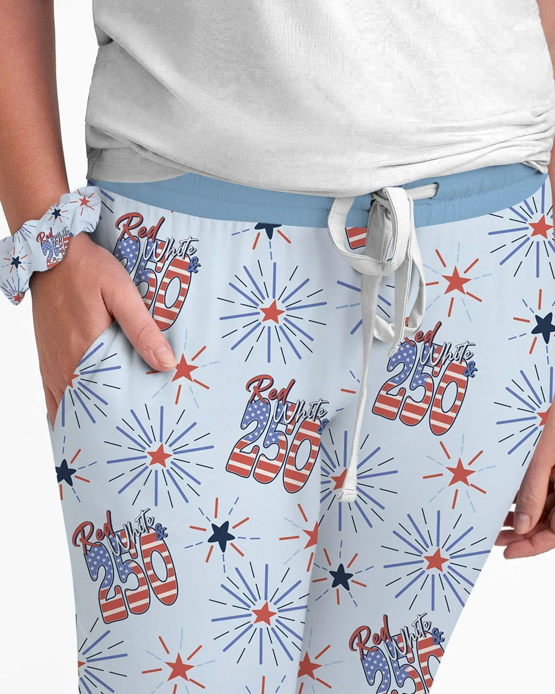 Rot-weißes Pyjama-Set für Damen aus Bambus zum 250. Jubiläum
