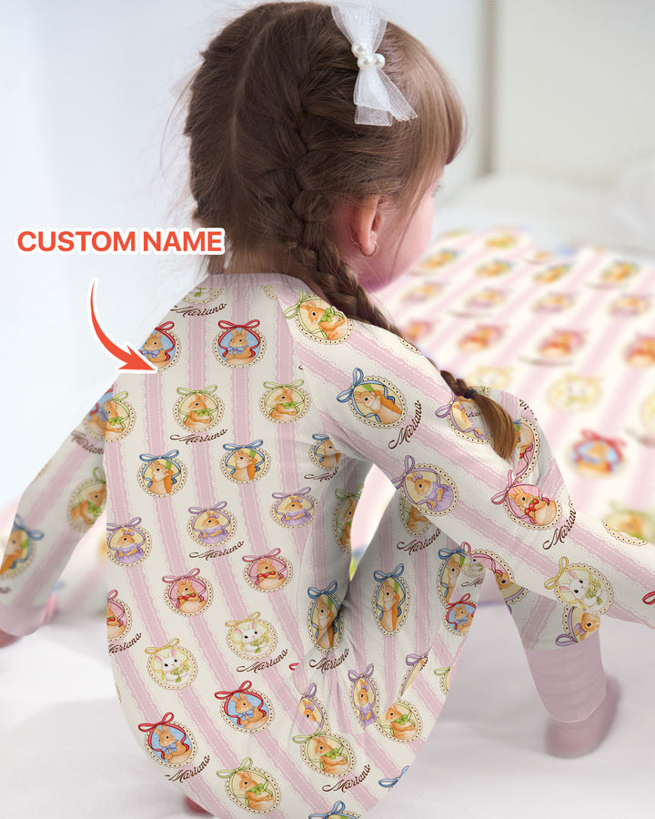 Custom Name Vintage Easter Bunny Convertible Zippy