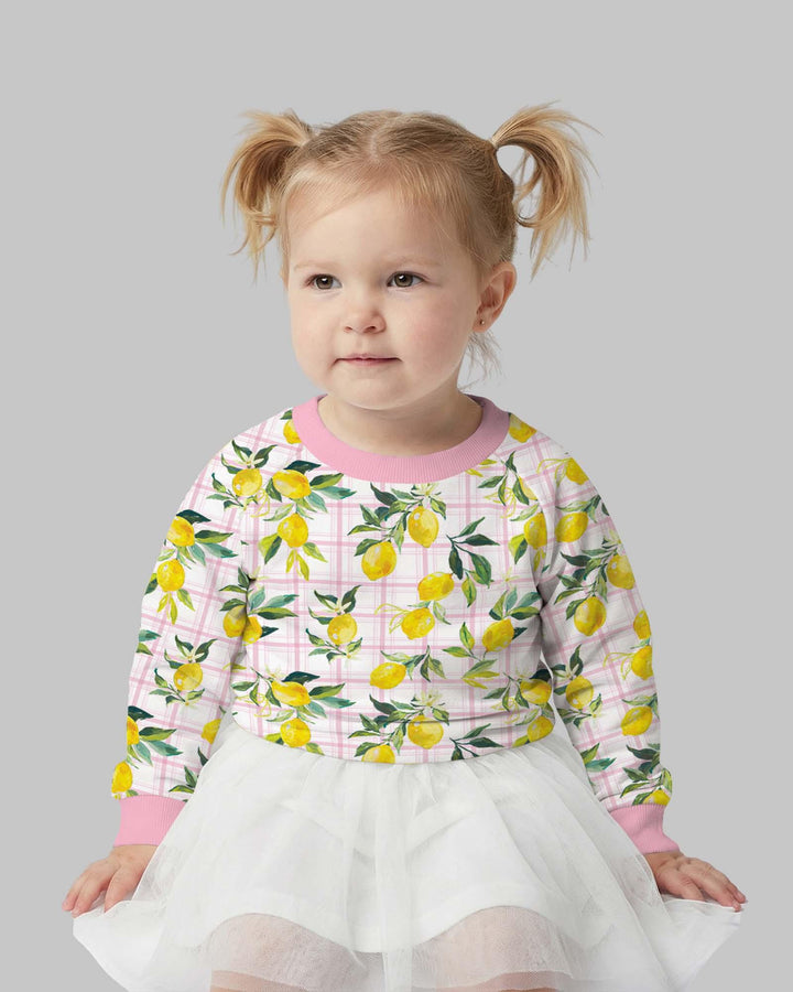 Mediterranean Lemons Family Matching Bamboo Crewneck Sweatshirt